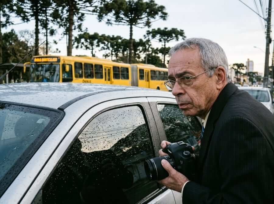 Investigador em operação de campo